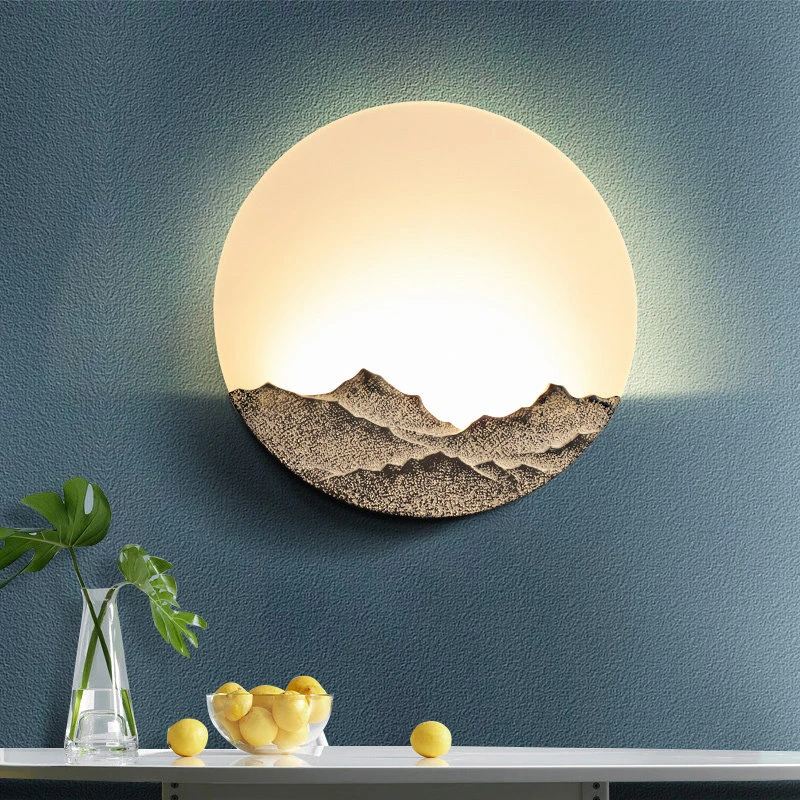 New Chinese Wall Lamp Creative Personality Bedroom Bedside Lamp Modern Simple Living Room Stair Corridor Hotel Decoration