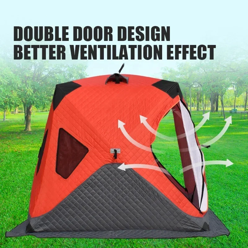 Winter Outdoor Camping Cold And Warm Protection Tent With Three Layers Of Cotton And Extra Thick Winter Fishing Tent