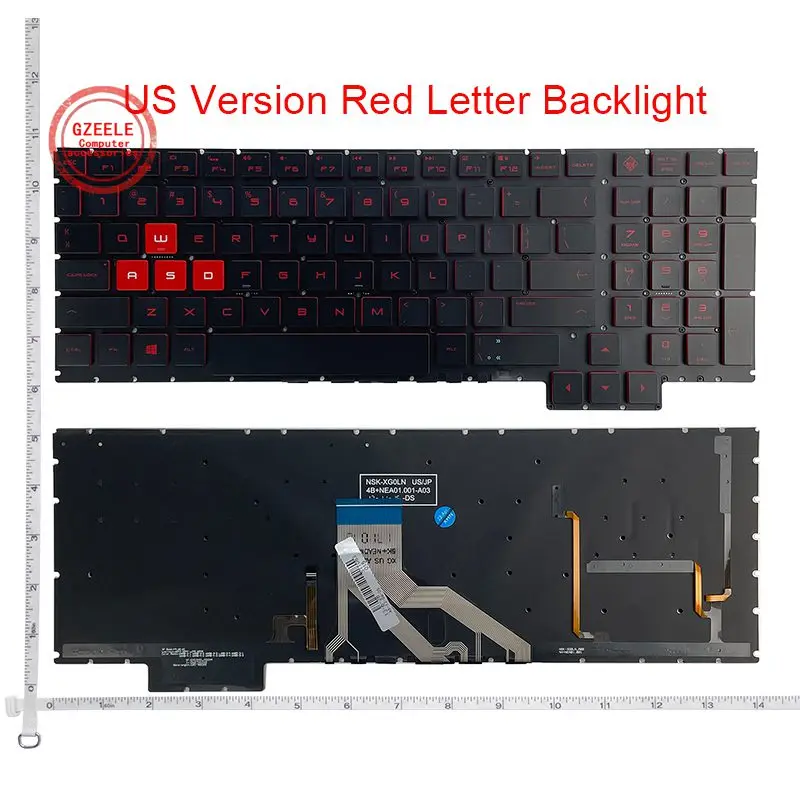 New US/RU/SP laptop keyboard for HP Omen 15-CE 15-CE000 15-CE026TX 15-CE005TX 15-CE006TX 15-CE001TX 15-CE002TX Backlit 15.6