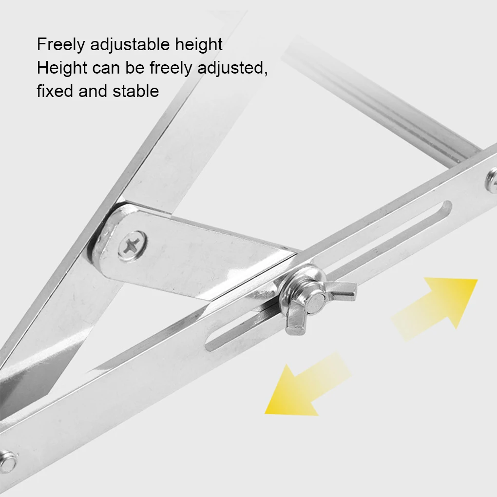 Sandaran lipat baja tahan karat dengan satu rol, mesin pemotong dapat disesuaikan, braket penopang bahan bingkai untuk memotong