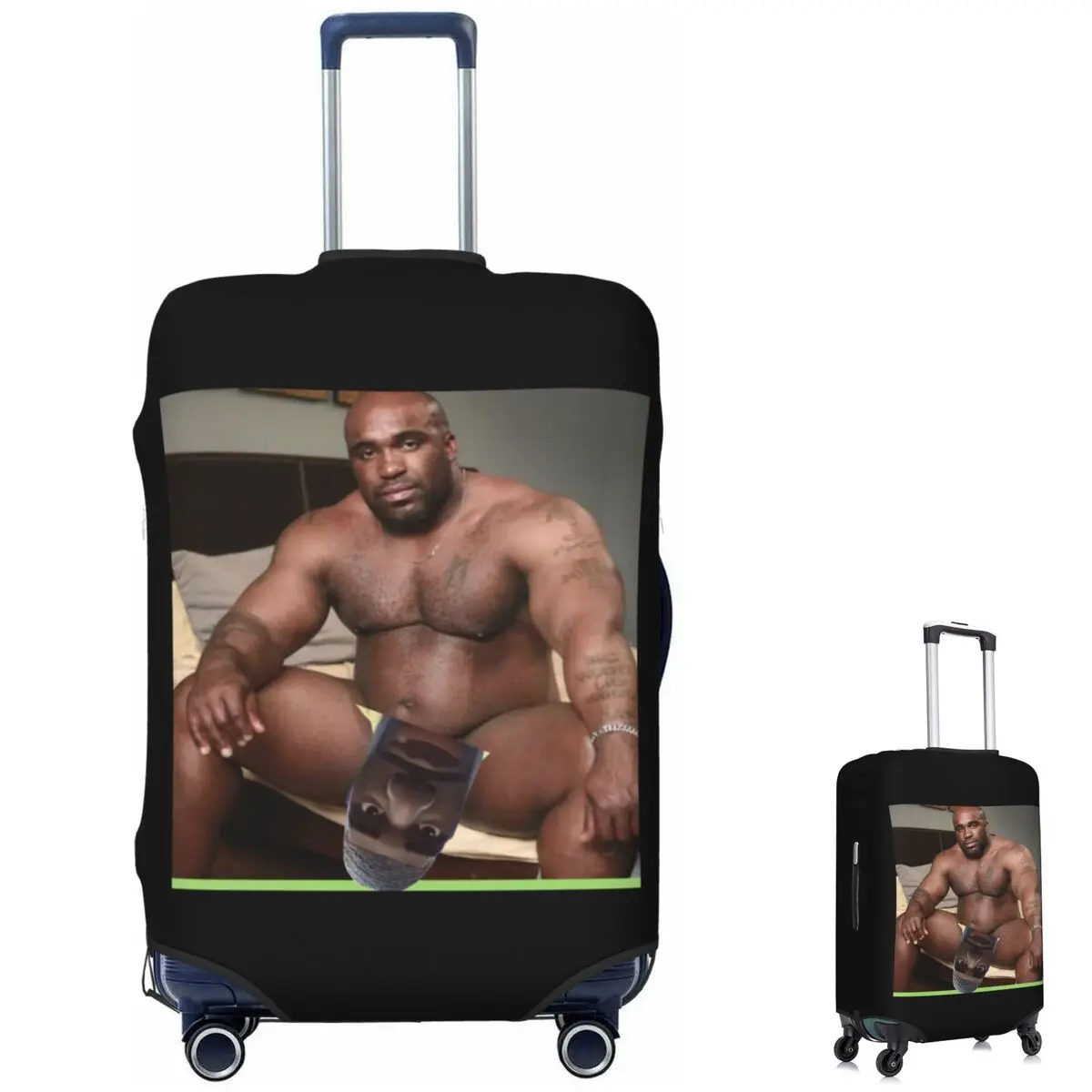 كبير ديك الأسود غي ميمي باري الخشب غطاء حقيبة حماية مرونة رحلة الأمتعة حامي يغطي لمدة 18-32 بوصة #2