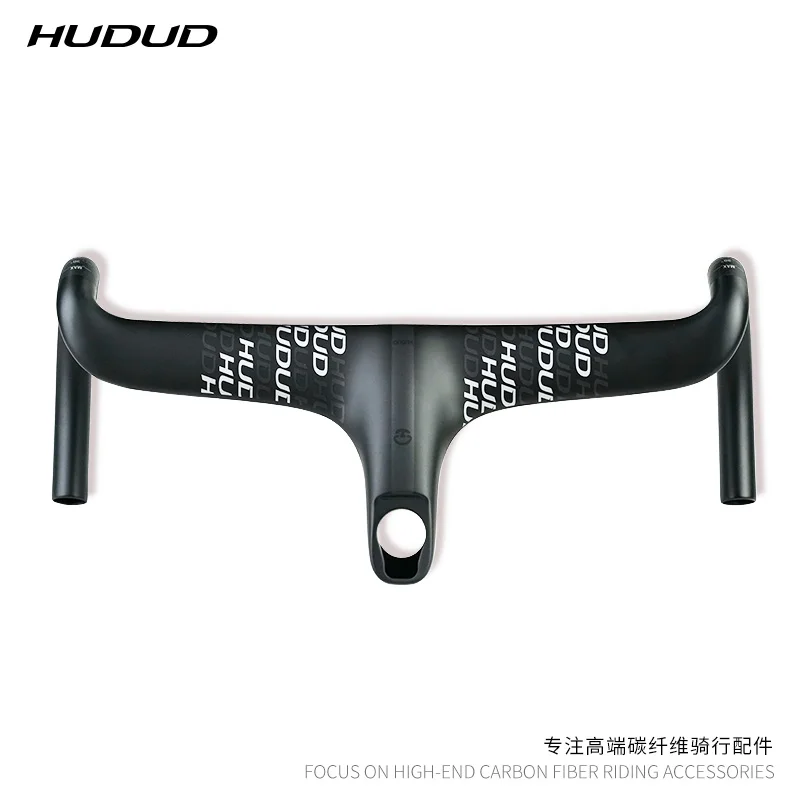 

HUDUD Road Bike Carbon Fiber Integrated Drop Handlebar with Full Internal Cable Routing T800 Aerodynamic Handlebar