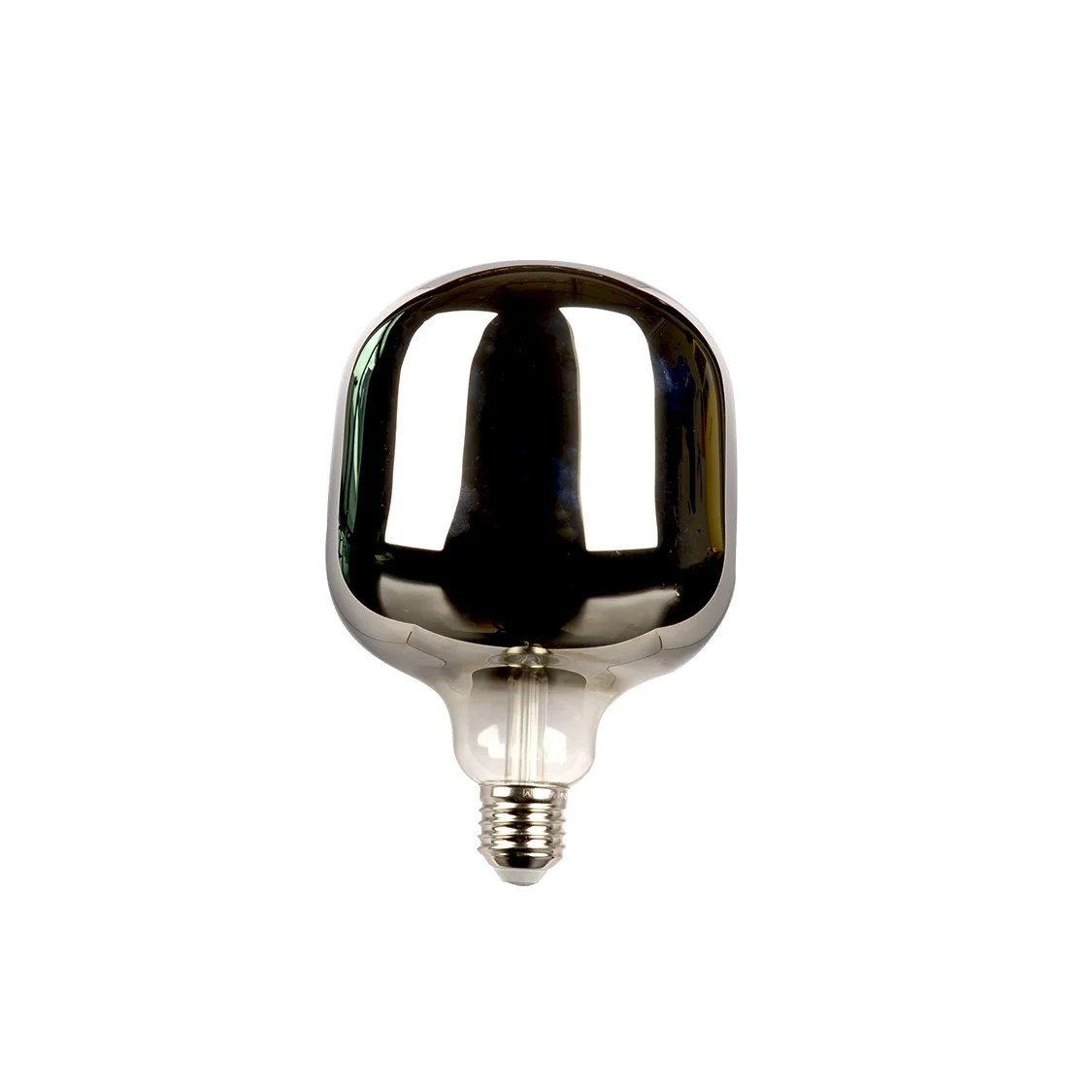 電気メッキミラーグレー 5W 220-240V LED スパイラルフィラメント電球、ヨーロッパ標準 E27 ランプホルダー、暖色光 2700K、省エネ