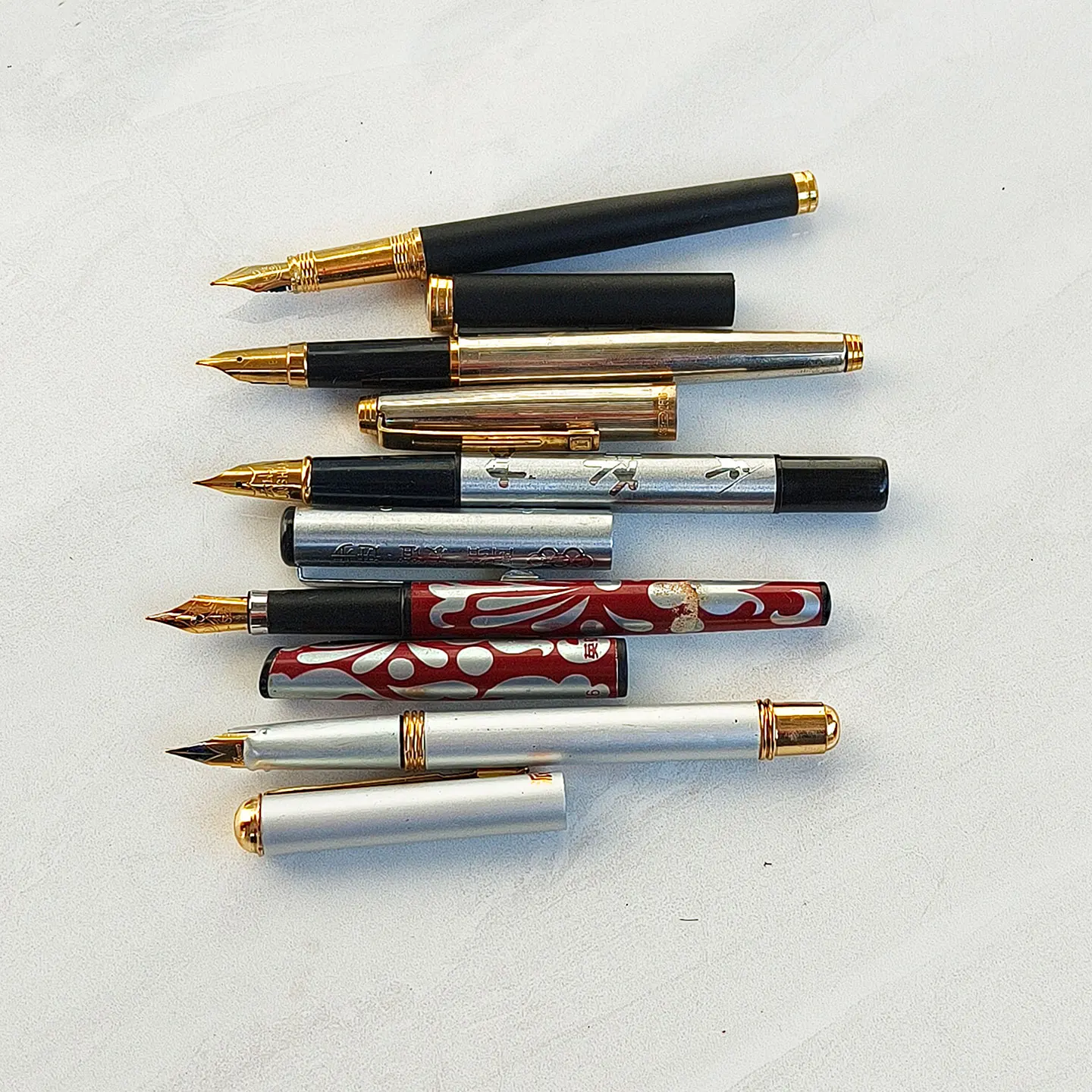 

Rare 1990s Stock Fountain pens Writing Office Collection Stationery Clearance For Sale. 5pens