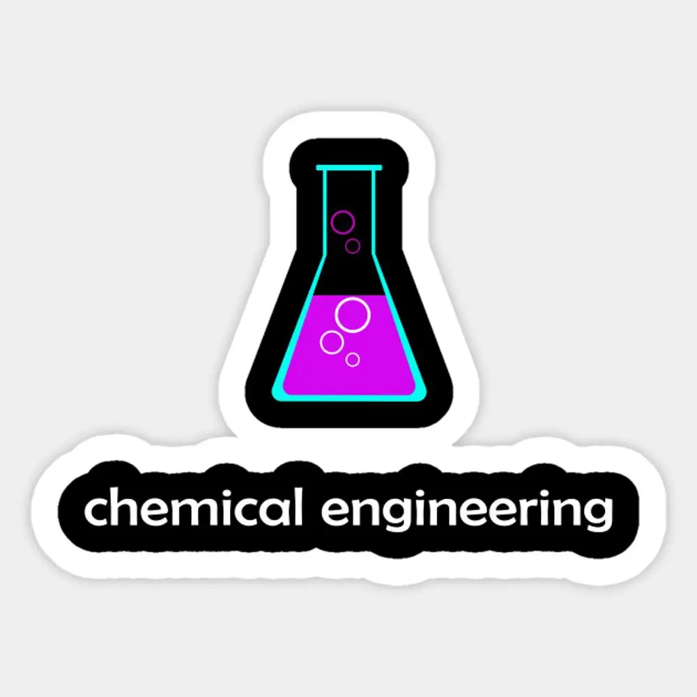 Chemical Engineering With Logo Engineer Sticker for Laptop Decor Bedroom Car Cute Cartoon Art Fashionable Public Suitcase