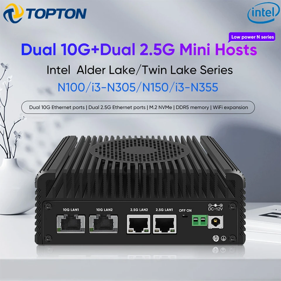 Topton Mini PC N355/N305/N95 16GB DDR5 512GB NVMe