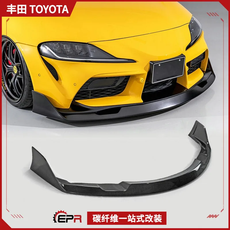 

Подходит для модификации автомобиля из углеродного волокна Toyota Supra A90 Demon King, небольшая передняя губа, объем передней лопаты, подбородка
