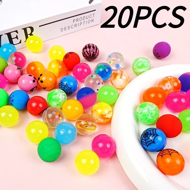 

20/10 шт. мини-игрушек-мячиков, забавные резиновые плавающие мячи с высоким отскоком, призы для детских вечеринок, пиньят, карнавальных подарков