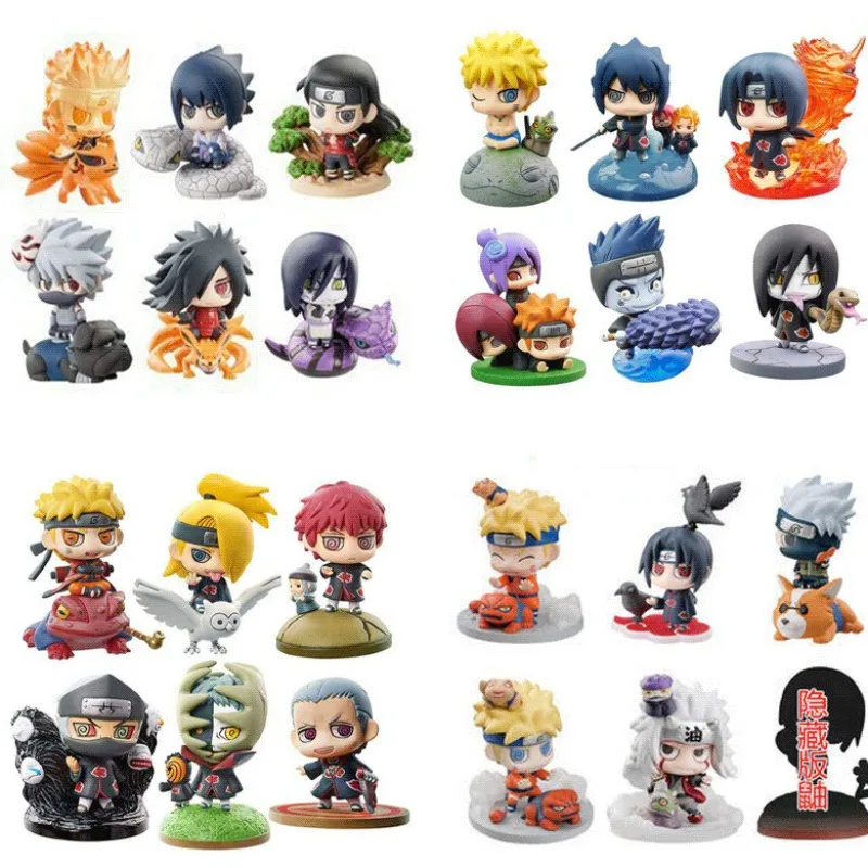 Hot Naruto Die Shippuden Anime Figur Modell Sasuke Kakashi Gaara Action Figur PVC Statue Sammeln Spielzeug Puppe Student Geschenke