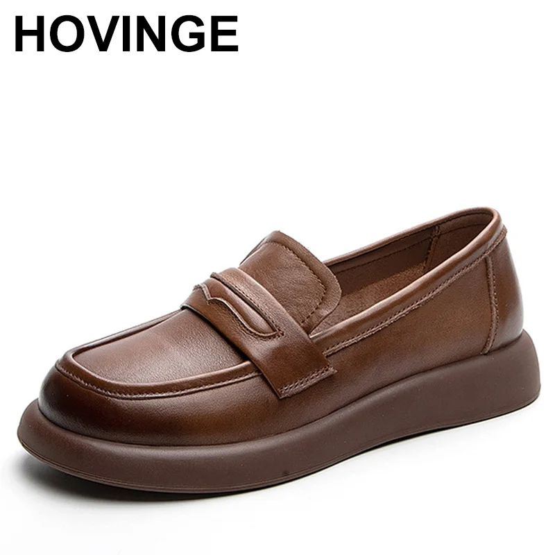 Manual Suture Cow Genuine Leather Soft Comfy Summer Women Leisure Flats Loafers Moccasins Lazy Slip on Females Shoes