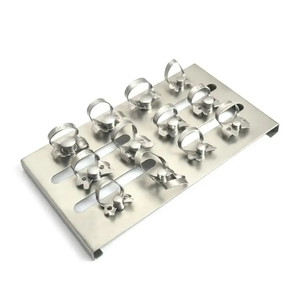 

ENDODONTIC DENTAL RUBBER DAM CLAMPS HOLDING TRAY WITH 12Pcs Rubber Dam Clamps RESTORATIVE