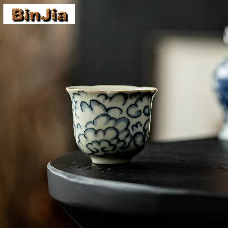 40 مللي الصينية رو فرن السيراميك فنجان الإبداعية زهرة الفم كوب صغير الشخصية براد شاي يمكن فتح وتغذية الكونغ فو Teaset #3