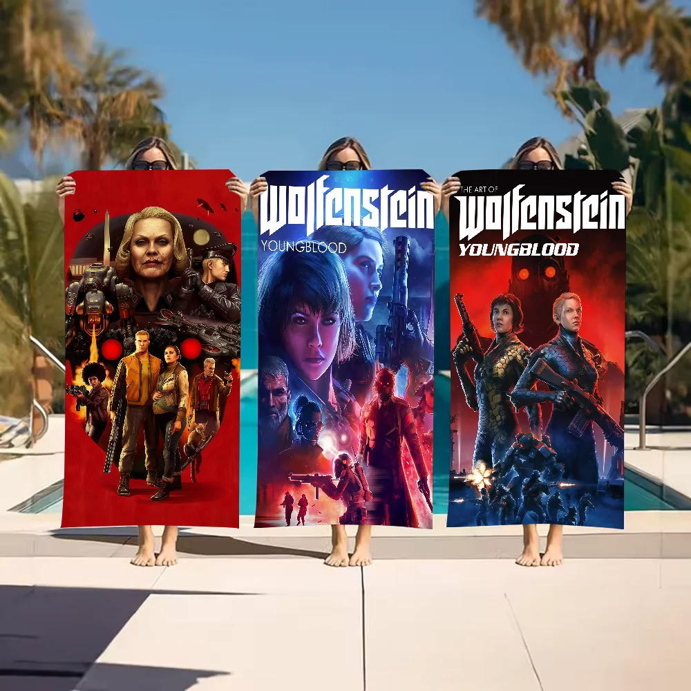 Game W-Wolfenstein Youngblood-S Towel Sports Quick Dry Travel Camping Gear Sandproof Soft Light Large Beach Towel