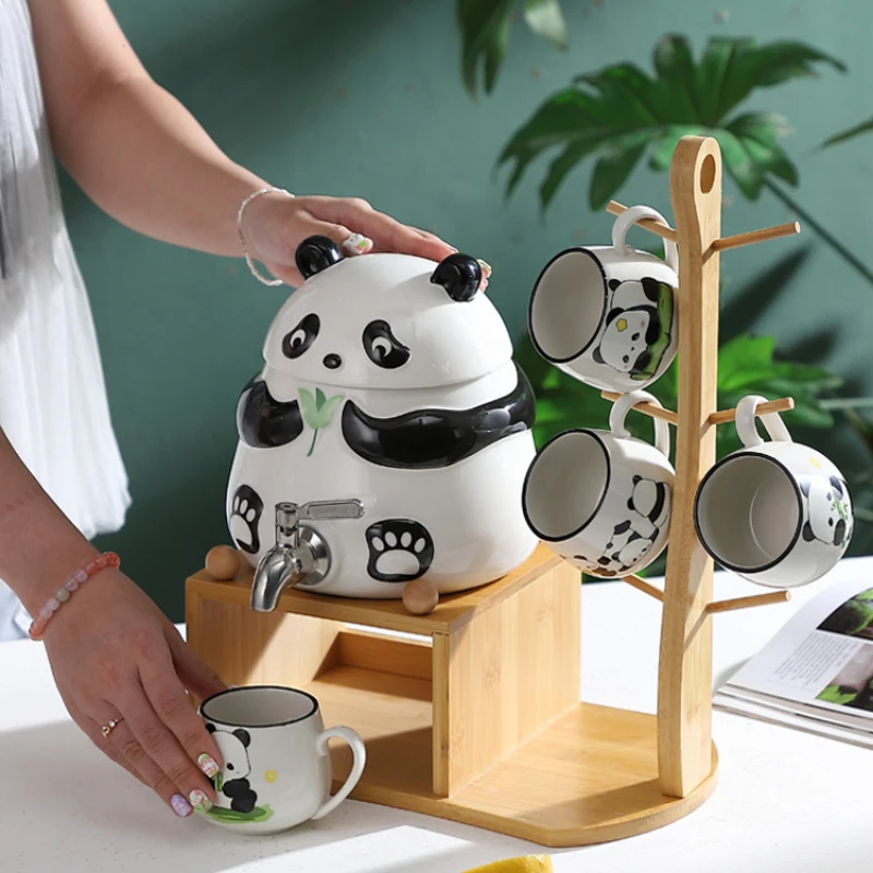 Ceramic Panda Water Kit Cute Home High Temperature Resistant