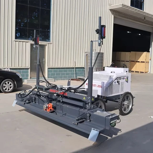 آلة تسوية الهزاز الخرساني الكهربائية مع محرك 24 حصان ومحرك بتصميم أربع عجلات كهربائية تهتز الطاقة الخرسانية