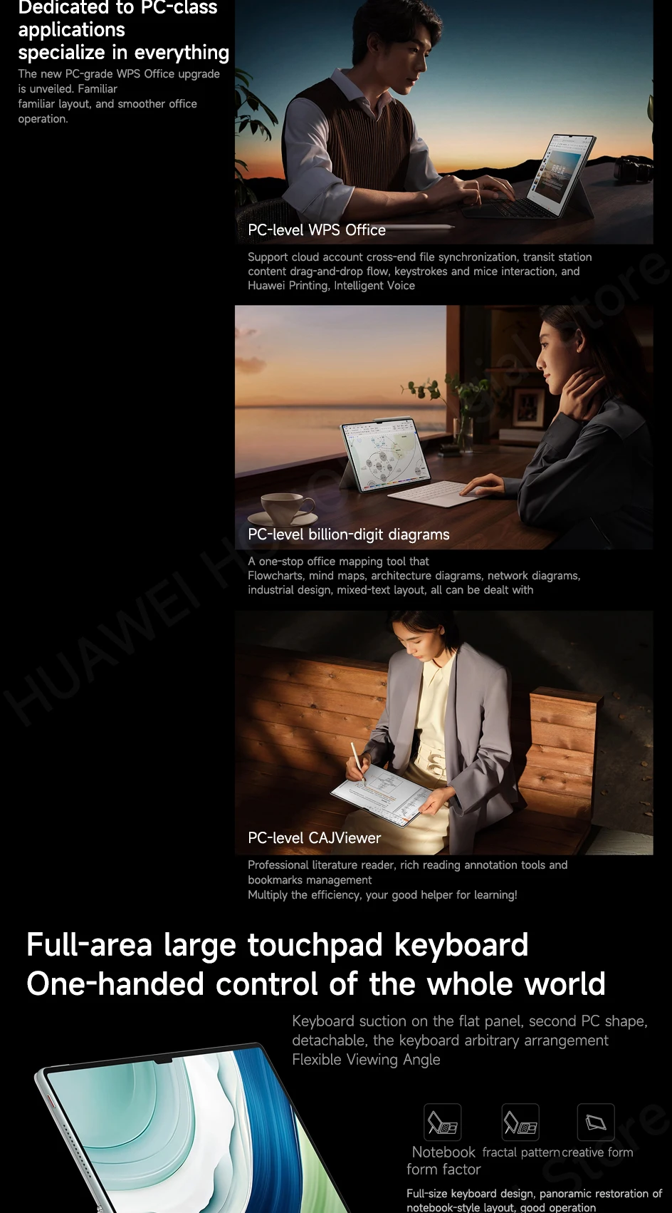 2023 Wifi/LTE HUAWEI MatePad Pro 13.2-inch Tablet OLED 2.8K 144Hz 94% Screen-to-body Ratio HarmonyOS 4 10100mAh