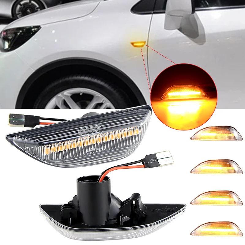 

2 шт. для Opel Mokka/X 2012-2016/2016-2020, Chevrolet Trax 2012-2020, Buick Encore: светодиодные динамические боковые указатели поворота/повторители сигналов