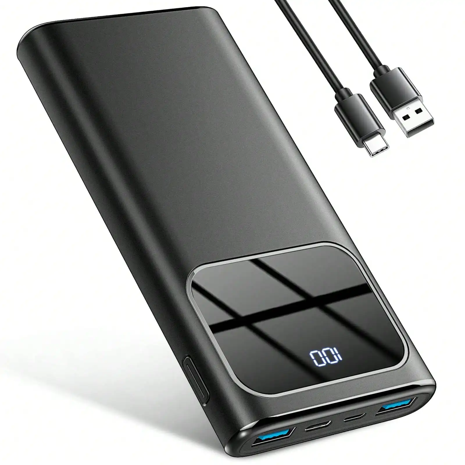 

Power Bank Fast Charging 20000mAh, 22.5W Portable Charger USB C Input & Output Powerbank With LED Display, PD3.0 QC4.0 Phone Battery Pack For IPhone16/15/14/13/12, Android More (Black)