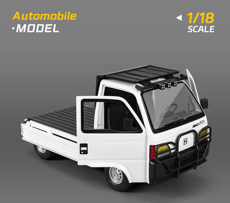 1:18 شاحنة صغيرة سبيكة نموذج سيارة التراجع الصوت والضوء الأطفال أكثر من اللعب سبيكة نموذج سيارة تحصيل