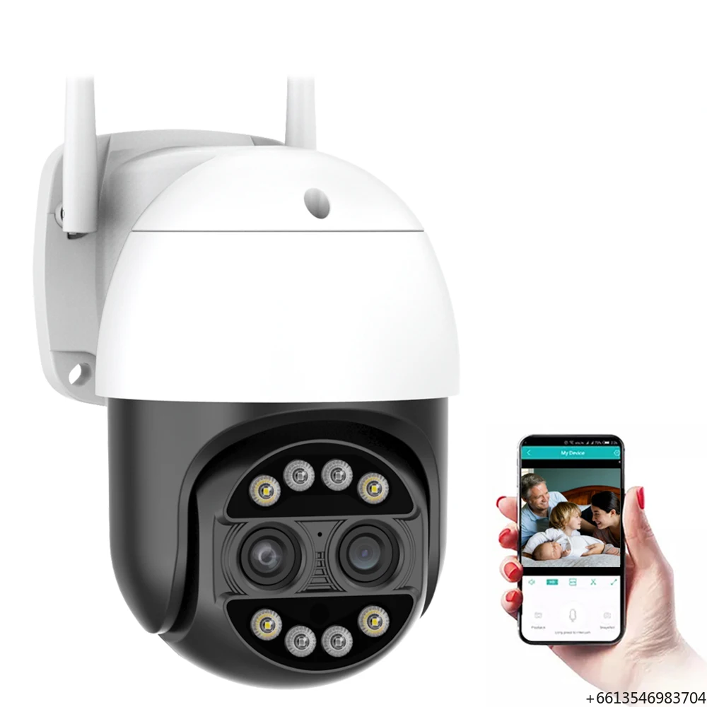 2023 Dual Lens 4K 8MP Wireless Surveillance Camera Wifi Long Range 8X Hybrid Optical Zoom PTZ Dome Camera Outdoor CCTV IP Camera