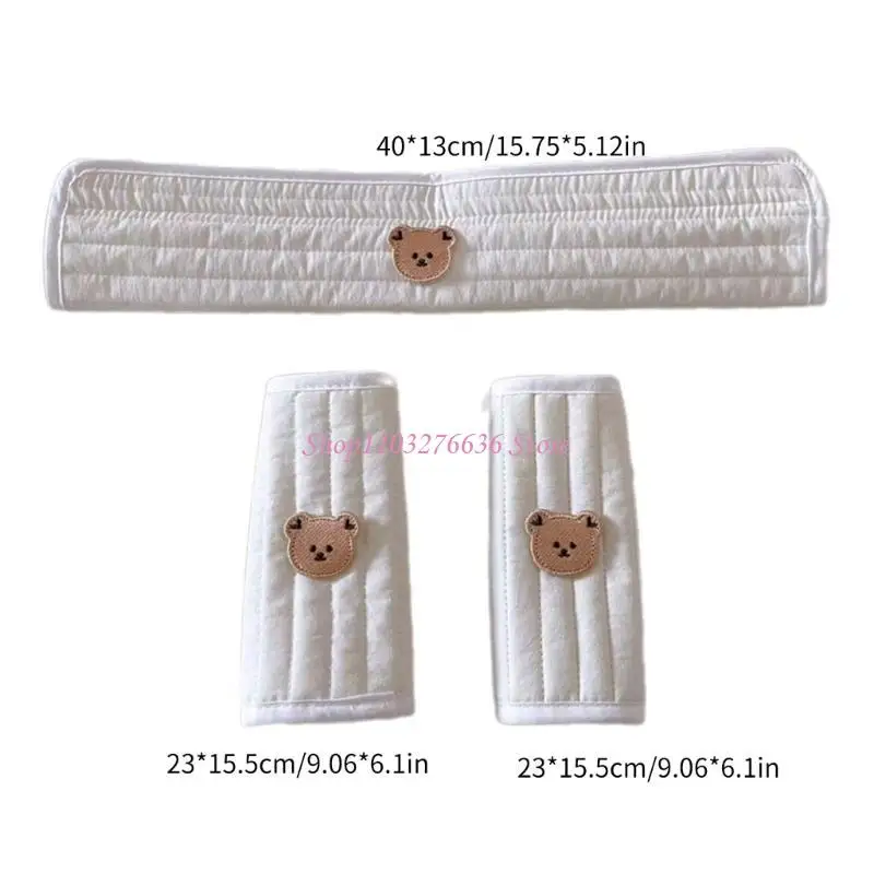 R6FD Stylish & Practical Stroller Belt Cushion Handlebar Front Armrest Protective Cover Easy to Install & Clean Multi-pattern