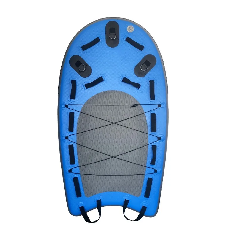 Blue Winter Outdoor Inflatable Snowboard: A Thickened Inflatable Snowboard Designed for Use on Snow and Ice