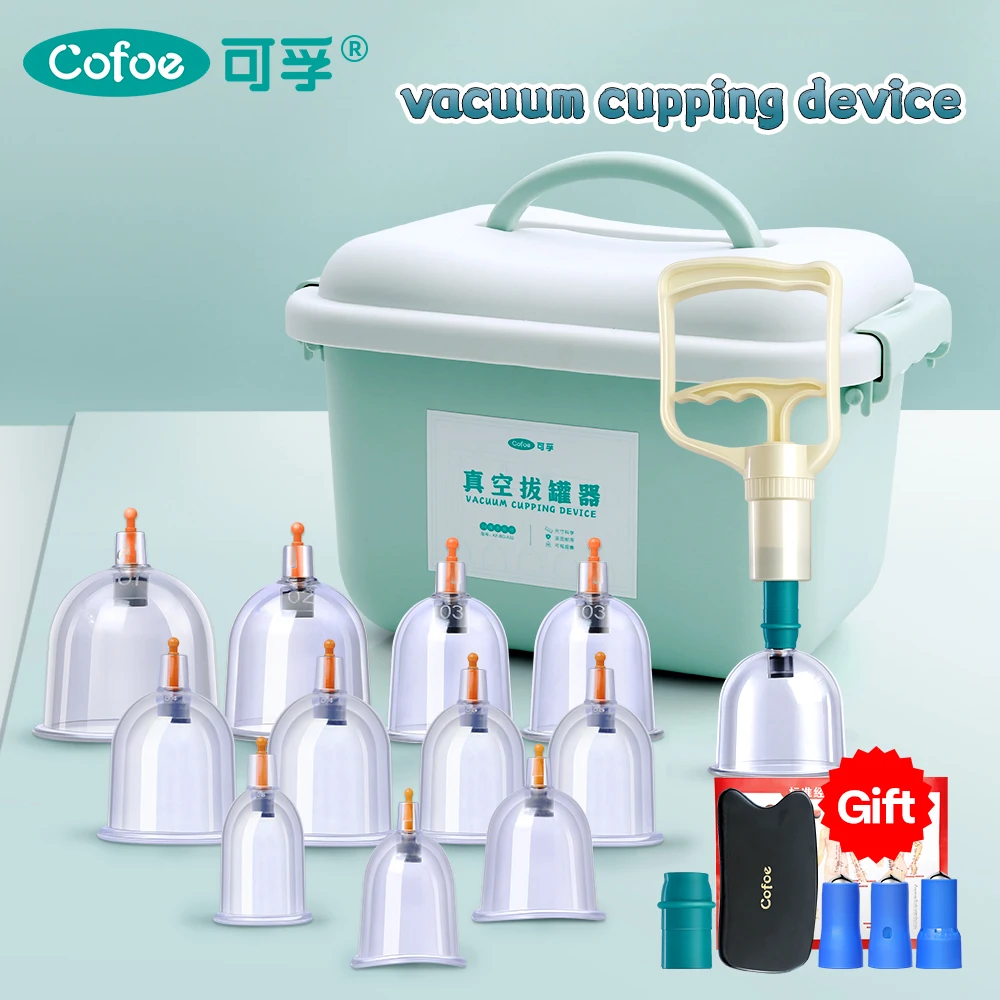 

Cofoe 12/24pcs Manual Supping Device Vacuum Cupping Suction Cupping Magnetic Therapy Massage Body Pain Relief Home Health