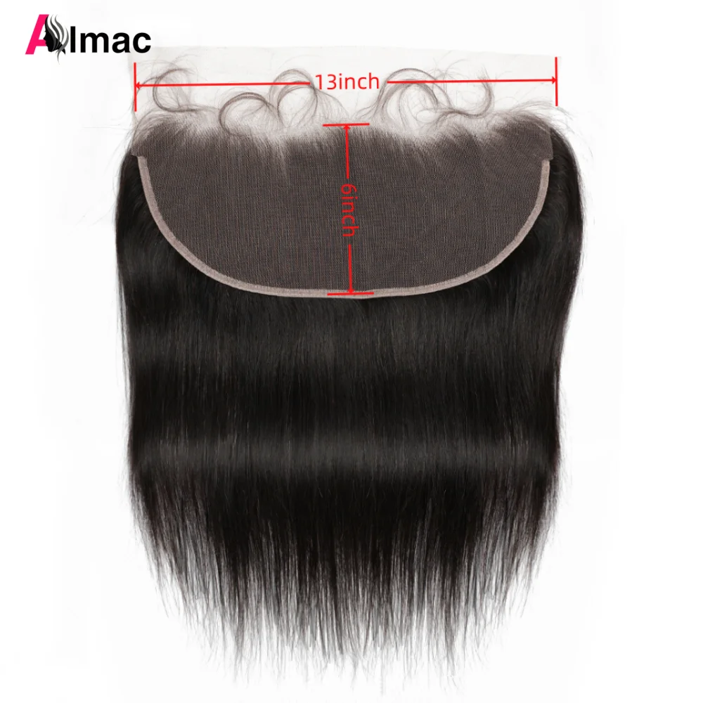 13x6 Lace Frontal For Wigs 100% Human Hair Remy Transparent Lace Natural Hairline With Baby Hair