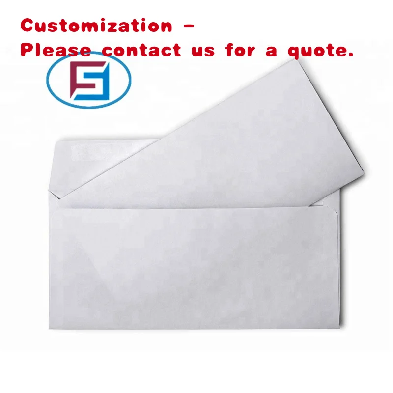 

custom.Hot Sales 4 1/8 X 9 1/2 Inch White Paper Envelope