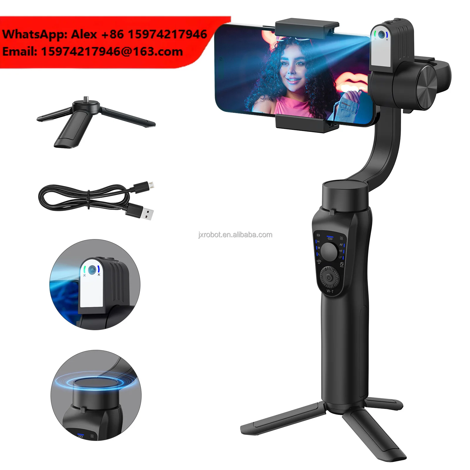 Factory Price S5BPRO7 With AI Face Tracker 3-axis Handheld Gimbal Vlog Video Smartphone Stabilizer Gimbal With Face Tracking