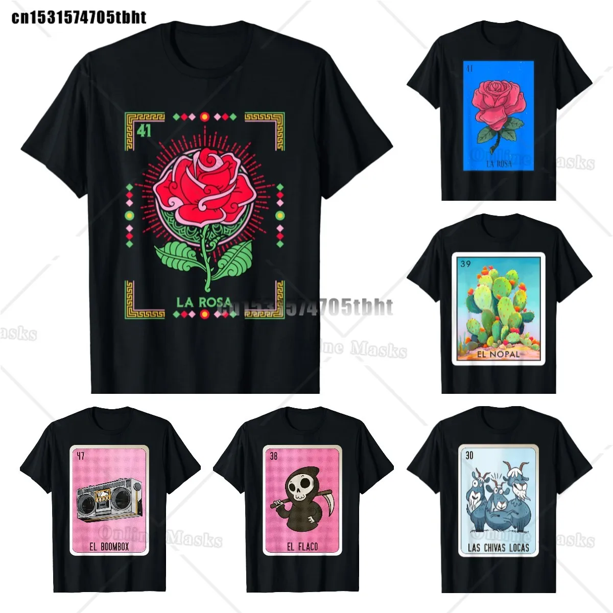 La Rosa Mexican Lottery Gift - Classic Version La Rosa T-Shirt Gift Cotton Young Tops T Shirt Preppy Style Coupons T Shirt