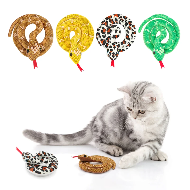 The new plush snake series of cat toys includes blaring paper bite resistant interactive fun pet supplies