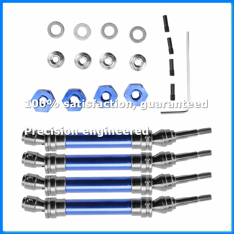 

4Pcs Metal Front and Rear Drive Shaft CVD for 1/10 Slash Stampede Hoss VXL RC Car Upgrade Parts,Blue-SPMI