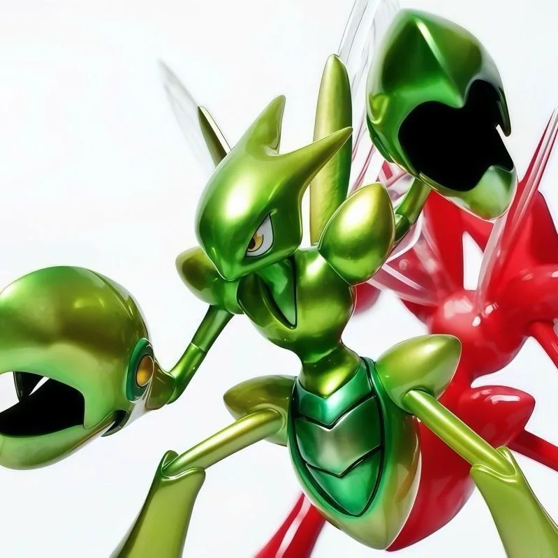 Figurka Anime Pokemon Scizor 9cm/3.54 cala, Figurka Akcji Mantis, Statuetka PVC, Ozdoba na Biurko, Model Kolekcjonerski, Zabawki, Prezenty
