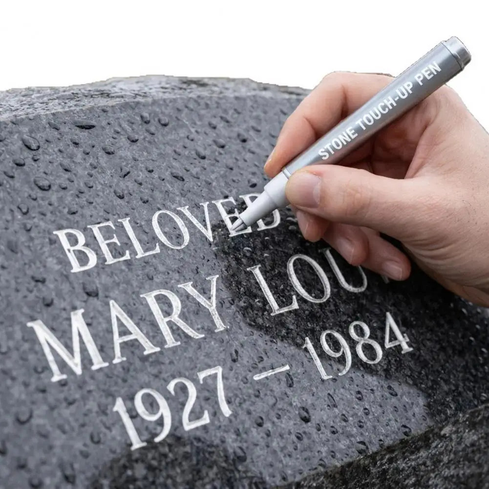 Tombstone Marker Pen, Waterproof & UV Resistant Memorial Inscription Pen, Fast-Drying Fade-Resistant Gravestone Lettering Tool