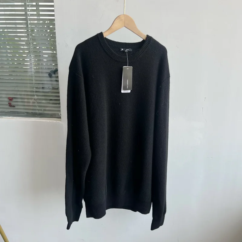 

Spring Autumn Knitted Long Sve round Ne Sweater Top for Couples Mature Ele Sle Commute Wool Blend Regular Length