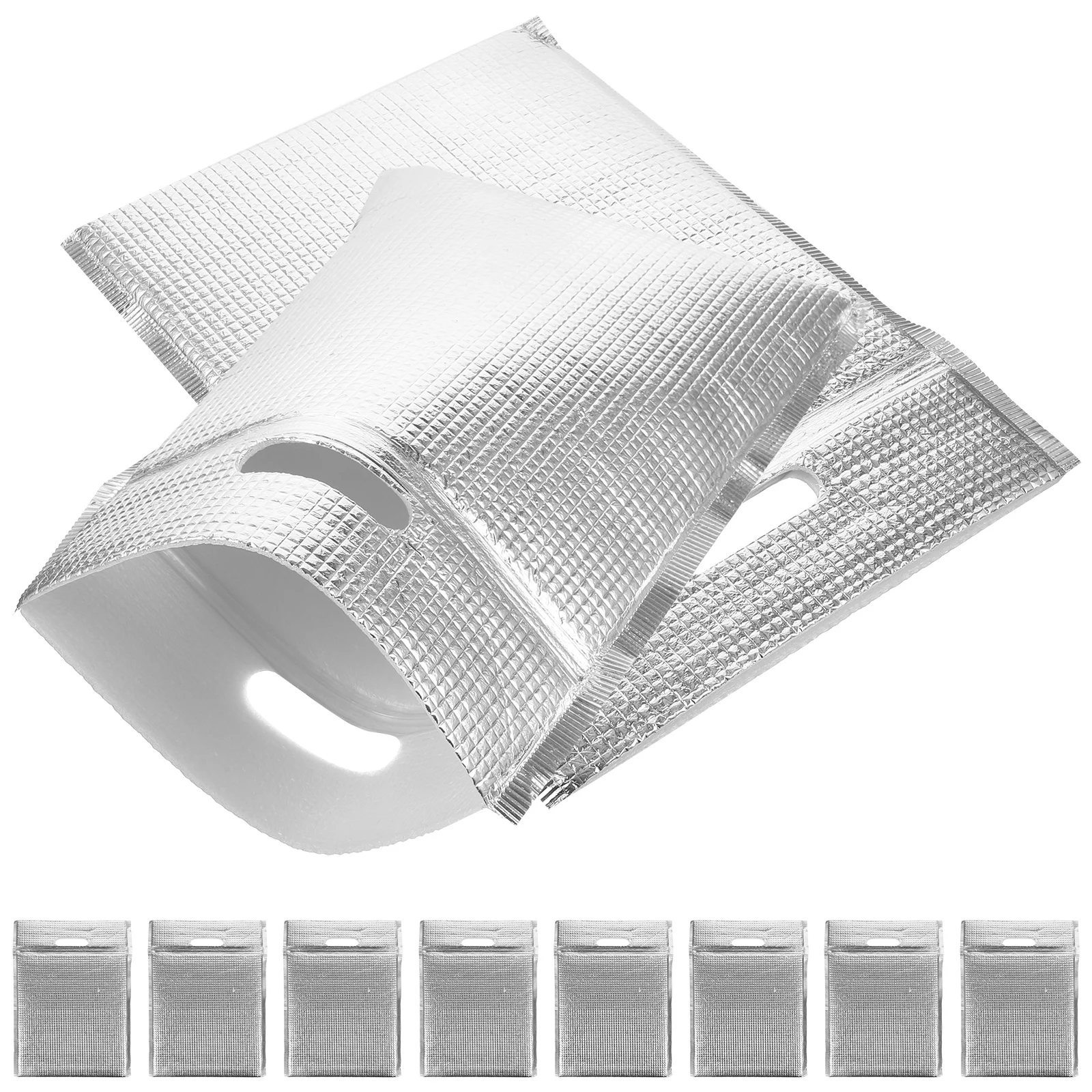 

10pcs Insulated Bags Aluminum Foil Reusable Sandwich Portable Bread Lunch Cooling Thermal 25X35 Snack Bag Household Cookie