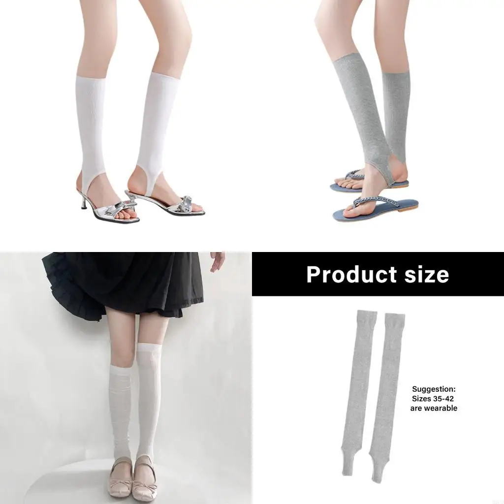 

M6CD Fashion Yoga Socks for Women Girls Workout Socks Toeless Training Dance Leg Warmers Ballet Knee Highs Socks Gifts