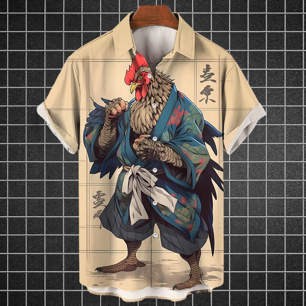 

Animal Panda Shirt Men Fashion 2024 Summer Hawaiian Shirt Fashion Top Daily Simple Loose Breathable Shirts Men Clothing