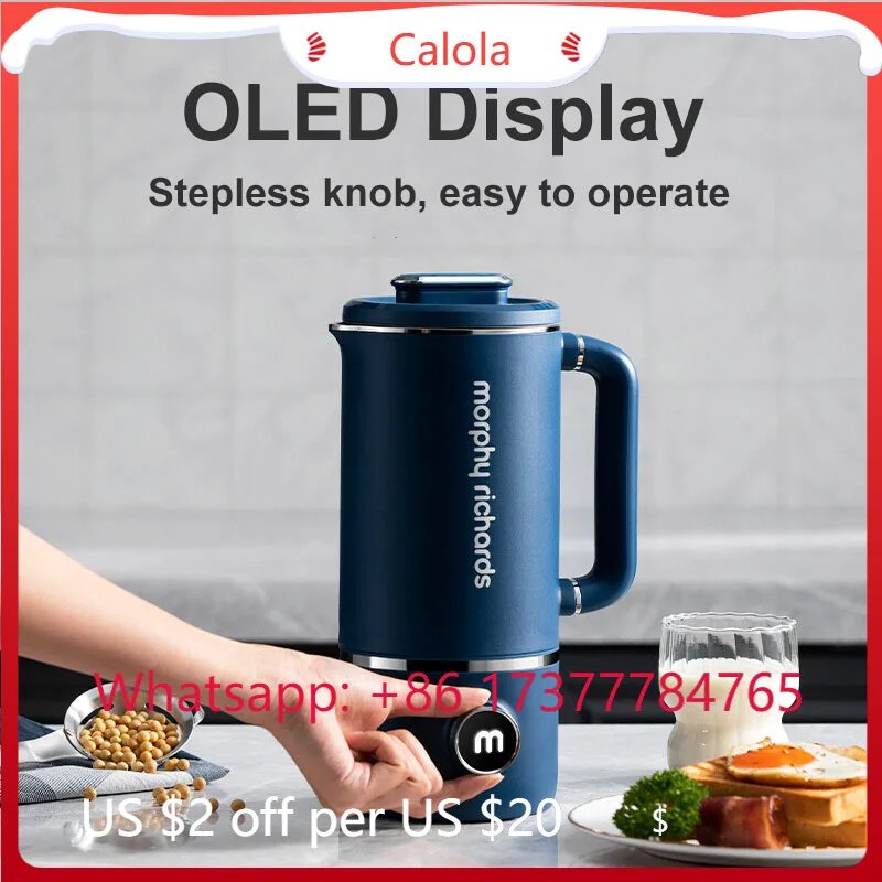 Compact MR8200 Blender, 600ML Dual Replaceable Cups for Soymilk and Food Mixing