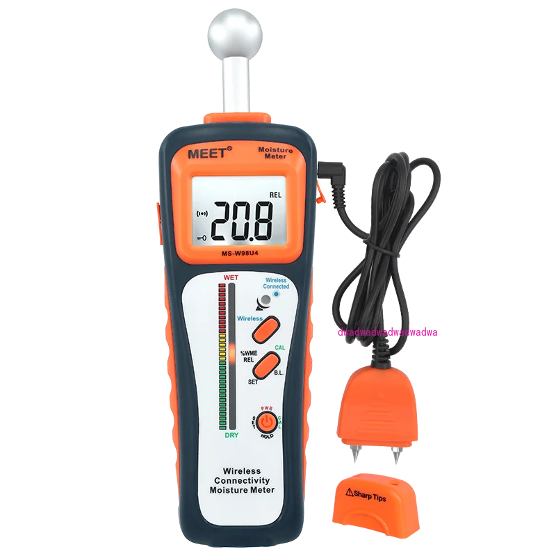 Inductive moisture meter Wood paper Grain moisture detector Wall floor Water leakage detection instrument
