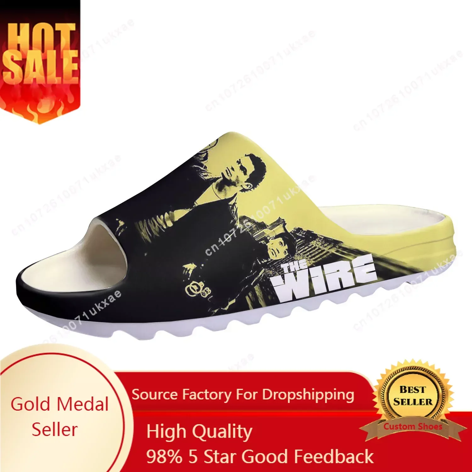 

The Wire Soft Sole Sllipers Home Clogs Omar Little Step On Water Shoes Mens Womens Teenager Step in Customized Sandals