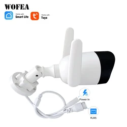 WOFEA Tuya Smart Life Cloud Wireless Wifi IP Outdoor Camera 2MP Intelligent Auto Tracking Of Human1080P IP66 Waterproof W RJ45