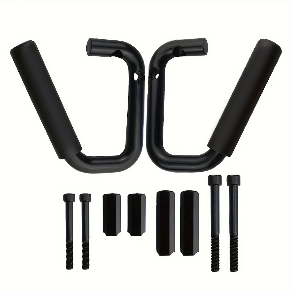 

Front Grab Bars Kit Aluminum Alloy Front Grab Handles Front Grab Grip Handle Bars Fit for Wrangler JK JKU 07-18