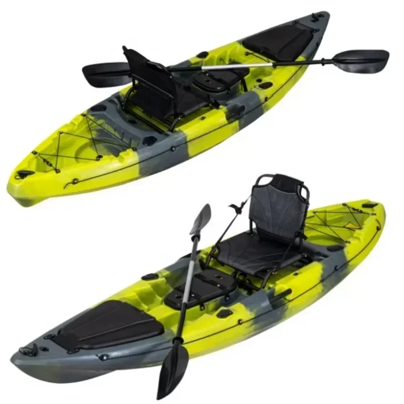 Popular 2.9 Meter Plastic Kayak Fishing Kayak Boat With Accessories One Person One Seater