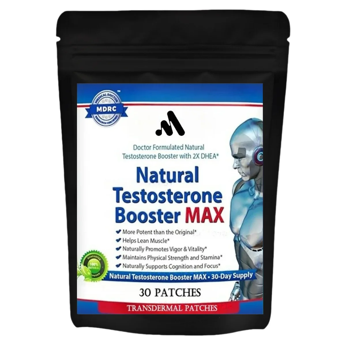 

30 Patches Testosterone Booster & Muscle Builder, Male Test Enhancing Transdermal Patches Anabolic