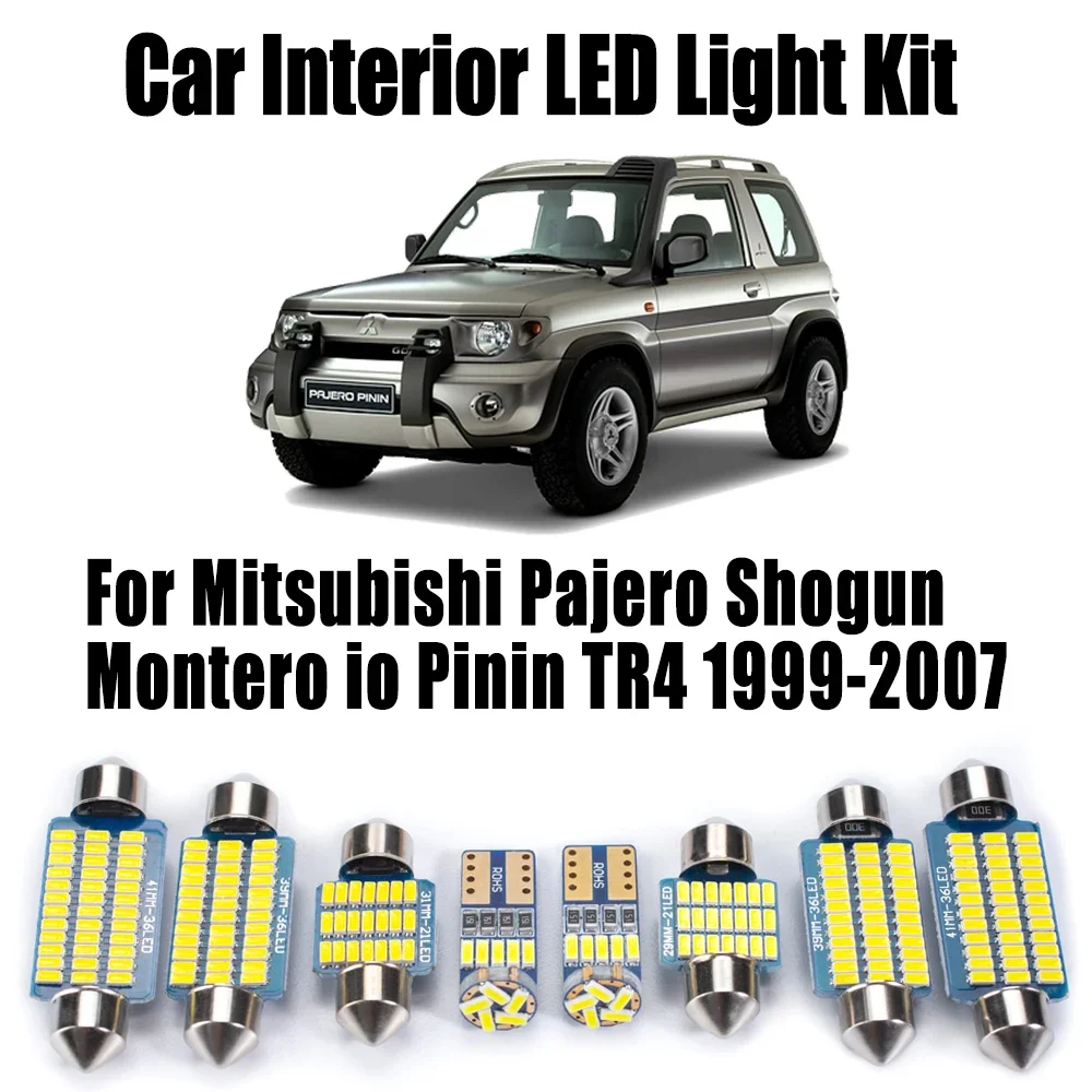 11 pçs canbus led interior mapa cúpula kit de luz para mitsubishi pajero shogun montero io pinin tr4 1999-2006 2007 lâmpadas de leitura do carro