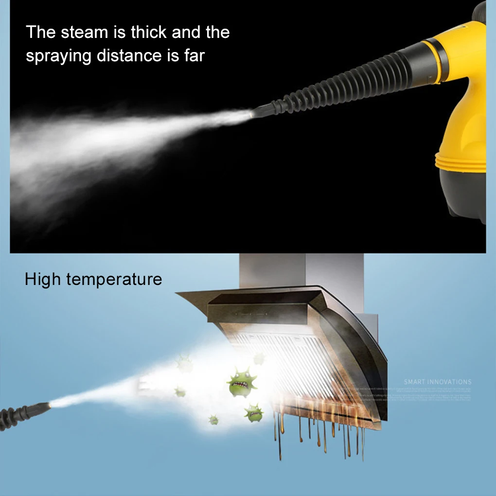 Limpador a vapor portátil de alta temperatura para limpeza de capô de cozinha, banheiro doméstico, ferramenta de limpeza de carro, plugue ue/reino unido