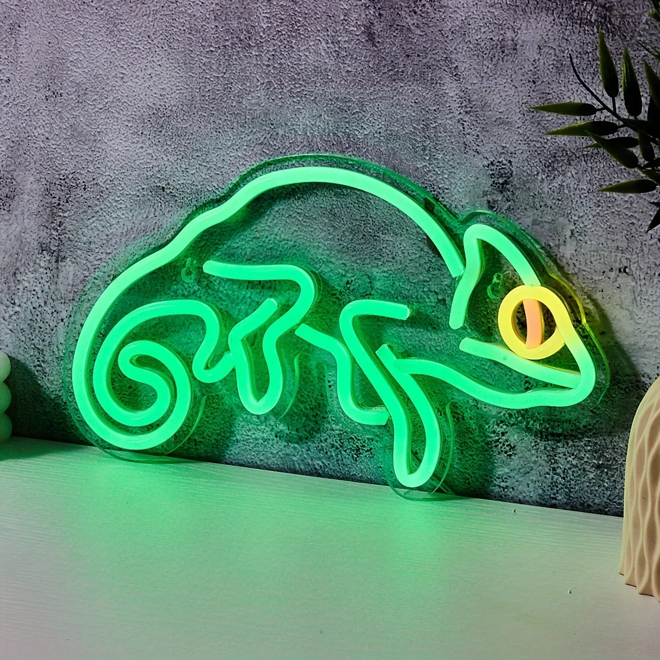 

Chameleon Lizard Neon Sign for Wall Decor, Lizard Lover Gifts,Neon Light for Bedroom, Kids Room, Office, Man Cave, Game Room