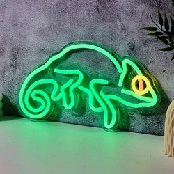 Chameleon Lizard Neon Sign for Wall Decor, Lizard Lover Gifts,Neon Light for Bedroom, Kids Room, Office, Man Cave, Game Room